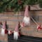 Glitzhome&#xAE; 6ft. Red &#x26; White Fabric Christmas Gnome Garland